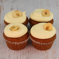 Banana Cupcakes with cream cheese frosting